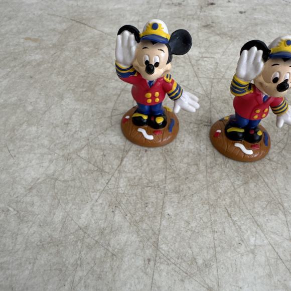 3 Disney Cruise Line Captain Mickey & Minnie Mouse Collectible 2.5" PVC Figure - Picture 2 of 7